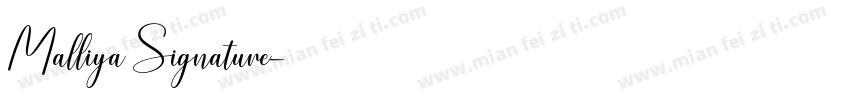 Malliya Signature字体转换